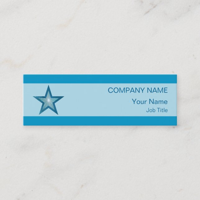 Tarjeta de visita Blue Star de banda pálida delgad (Anverso)