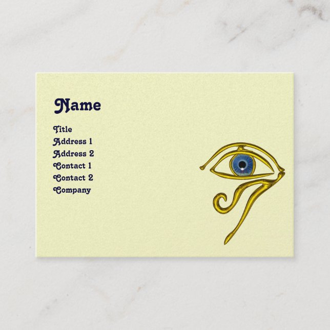 Tarjeta De Visita BLUE TALISMAN / GOLD HORUS OYE Purple Cream Pearl (Anverso)