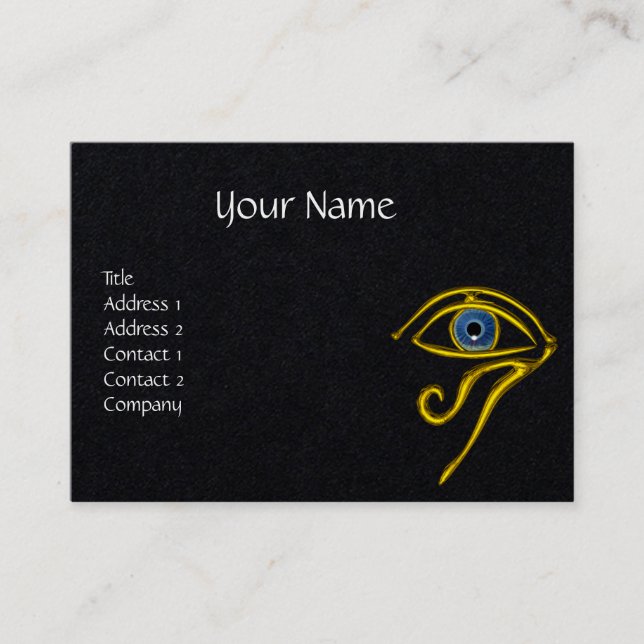Tarjeta De Visita BLUE TALISMAN HORUS EYE Divinity Black Paper (Anverso)