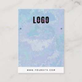 Tarjeta De Visita Blue Tie Dye Watercolor Earrys Jewelry Display