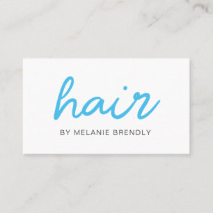 Tarjeta De Visita Blue Trendy Modern Hair Stylist Business Card