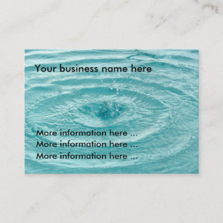 Tarjeta De Visita Blue water drop ripses Business Card