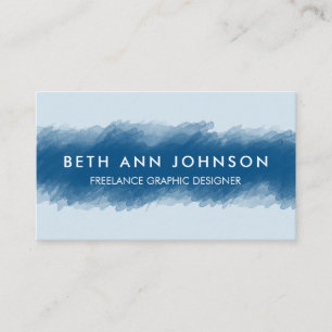 Tarjeta de visita Blue Watercolor