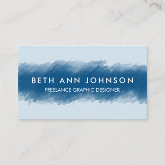 Tarjeta de visita Blue Watercolor