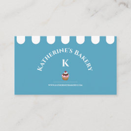 Tarjeta de visita Blue White Elegery