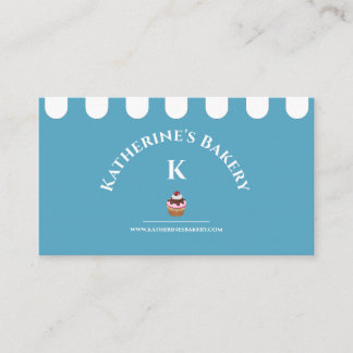 Tarjeta de visita Blue White Elegery