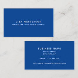 Tarjeta De Visita Blue White Minimal Alternative Medicine Healer