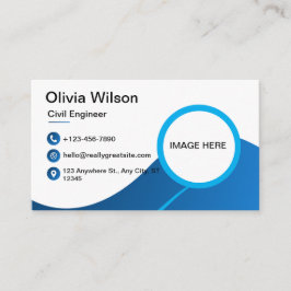 Tarjeta de visita Blue Zazzle - Diseño de Personal