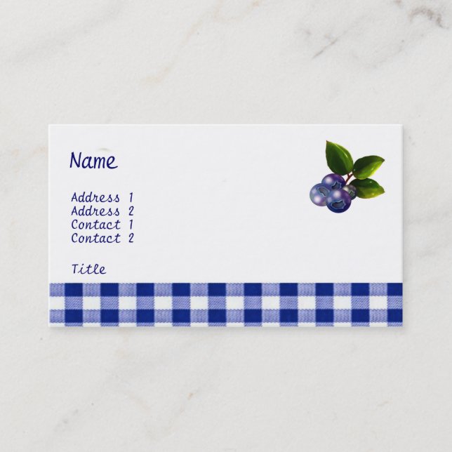 Tarjeta de visita Blueberries (Anverso)