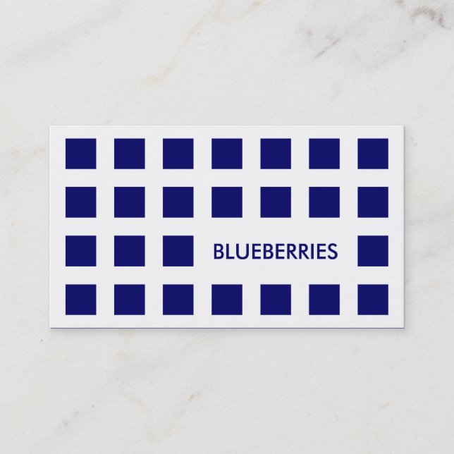 Tarjeta De Visita BLUEBERRIES (mod cuadrados) (Anverso)