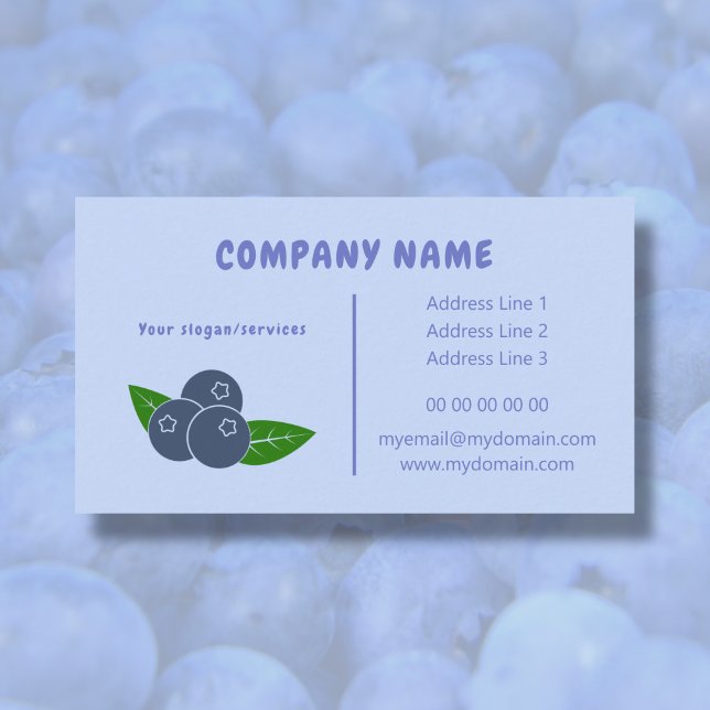 Tarjeta de visita Blueberry (Blueberry Business Card)