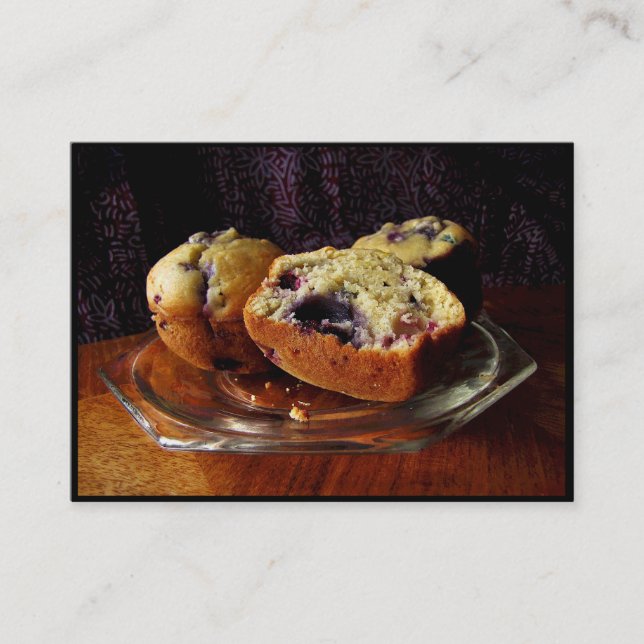 Tarjeta De Visita Blueberry Muffins ATC (Anverso)