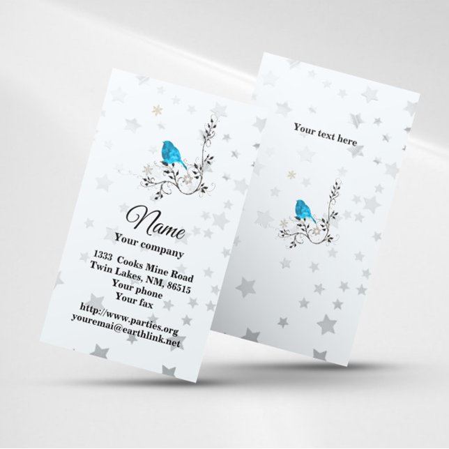 Tarjeta de visita BlueBird and Stars (Subido por el creador)