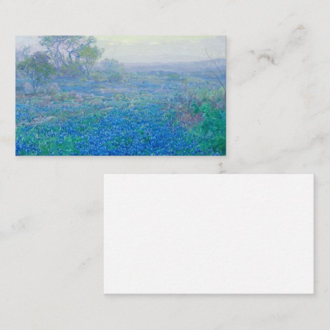 Tarjeta De Visita Bluebonnets cerca de San Antonio, Texas, por Onder (Anverso / Reverso)