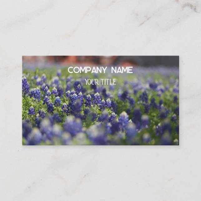 Tarjeta De Visita Bluebonnets Texas Company Floral Business Card (Anverso)