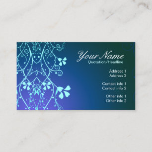 tarjeta de visita blueFlorali