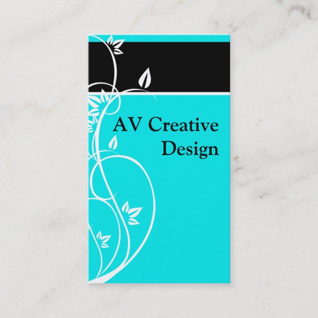 Tarjeta De Visita BlueFlourish - modificado para requisitos (Anverso)