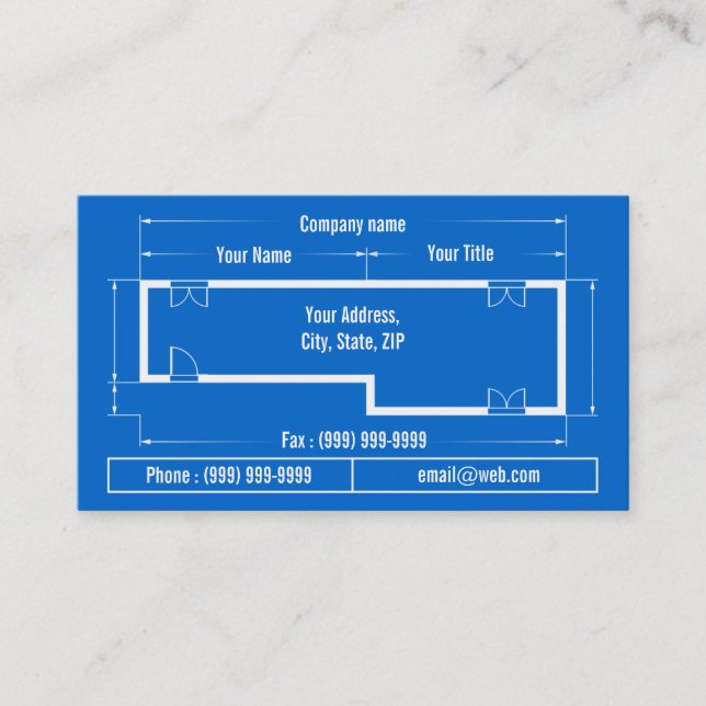 Tarjeta De Visita blueprint (Anverso)