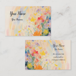 Tarjeta De Visita Blumenmotiv in Ölfarben
