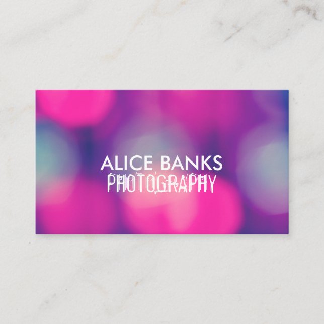 Tarjeta De Visita Blurry Lights Business Cards (Anverso)