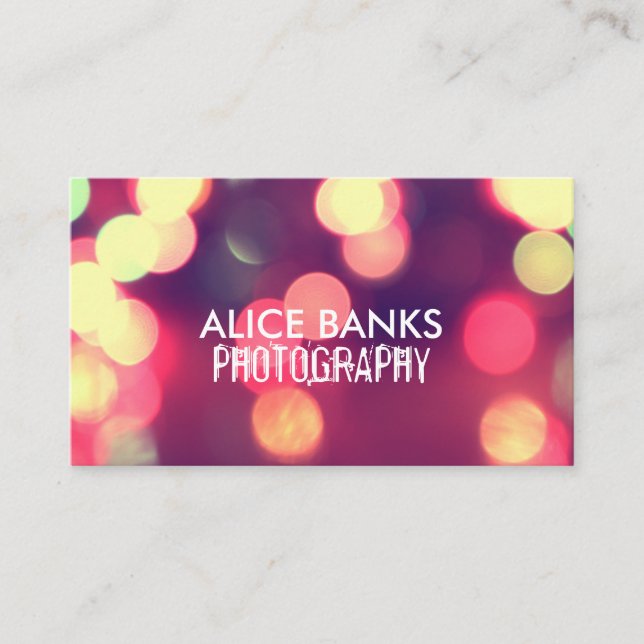 Tarjeta De Visita Blurry Lights Business Cards (Anverso)