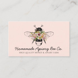 Tarjeta De Visita Blus Pink Cute Hearts Apiary Apiary Bee