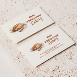 Tarjeta De Visita Blush Artisan Bread Bakery Business