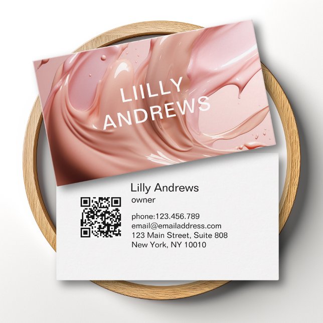 Tarjeta De Visita Blush Pink Beauty Salon Business Card (Blush Pink Beauty Salon Business Card)