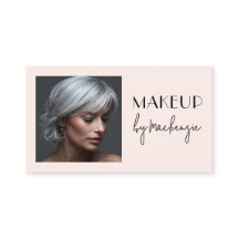 Blush Pink Script QR Code Photo Makeup