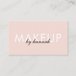 Tarjeta De Visita Blush Pink Script Social QR Code Photo Makeup