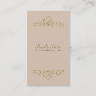 Tarjeta De Visita Blush Rosa y Dorado Chic Elegante Glam Personaliza