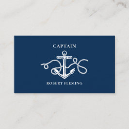 Tarjeta De Visita Boat Captain Nautical Anchor 