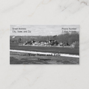 Tarjeta De Visita Boathouse Row winter b/w