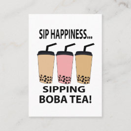 Tarjeta De Visita Boba Tea Bubble Tea Boba Tea Cafe