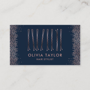 Tarjeta De Visita Bobby Pins Hair Stylist Hair Salon Hairdresser