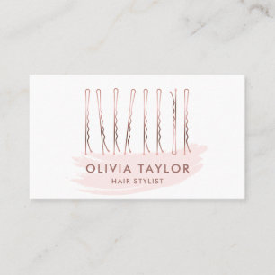Tarjeta De Visita Bobby Pins Hair Stylist Hair Salon Hairdresser