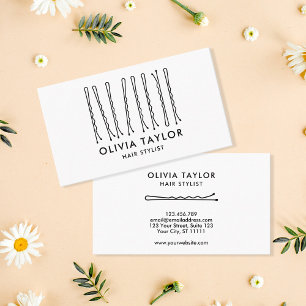 Tarjeta De Visita Bobby Pins Hair Stylist Hair Salon Hairdresser