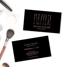 Tarjeta De Visita Bobby Pins Hair Stylist Hair Salon Hairdresser