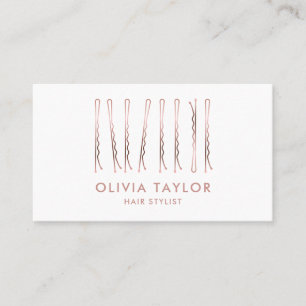 Tarjeta De Visita Bobby Pins Hair Stylist Hair Salon Hairdresser
