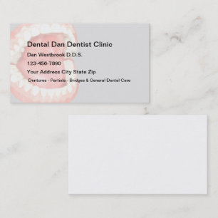 Tarjeta De Visita Boca abierta moderna de la oficina del dentista