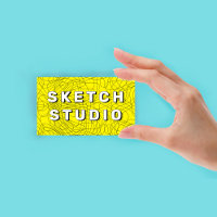 Boceto Amarillo Relieve Dibujado a Mano Línea