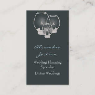 Tarjeta De Visita Boda A La Luz De Las Velas,