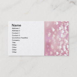 Tarjeta De Visita Boda Amor Vector Fondo corazones brillantes rosado