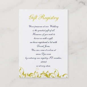 Tarjeta De Visita boda barroco gris amarillo