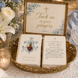 Tarjeta De Visita Boda Católico Elegant Favor Holy Card