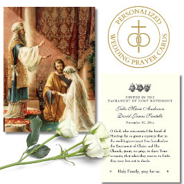 Tarjeta De Visita Boda católico Oración Betrothal Mary Joseph