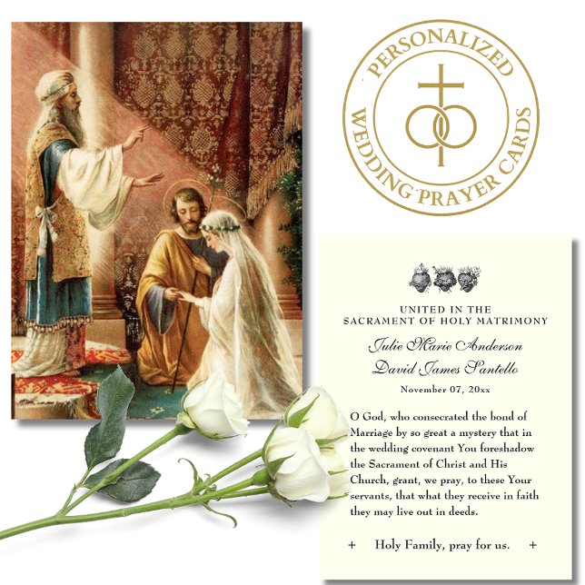 Tarjeta De Visita Boda católico Oración Betrothal Mary Joseph (Subido por el creador)