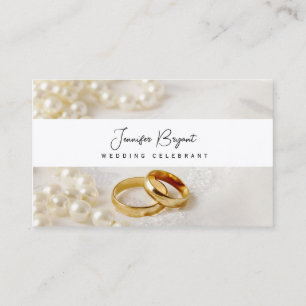 Tarjeta De Visita Boda Celebra el beige moderno