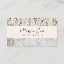 Tarjeta de visita, Boda Celebridad blanco y pastel