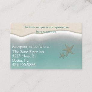 Tarjeta De Visita Boda con temas de playa